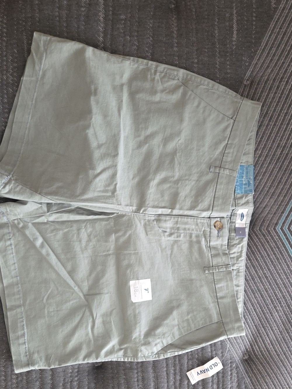 Old Navy Light Olive Green Mid-Rise Chino Shorts